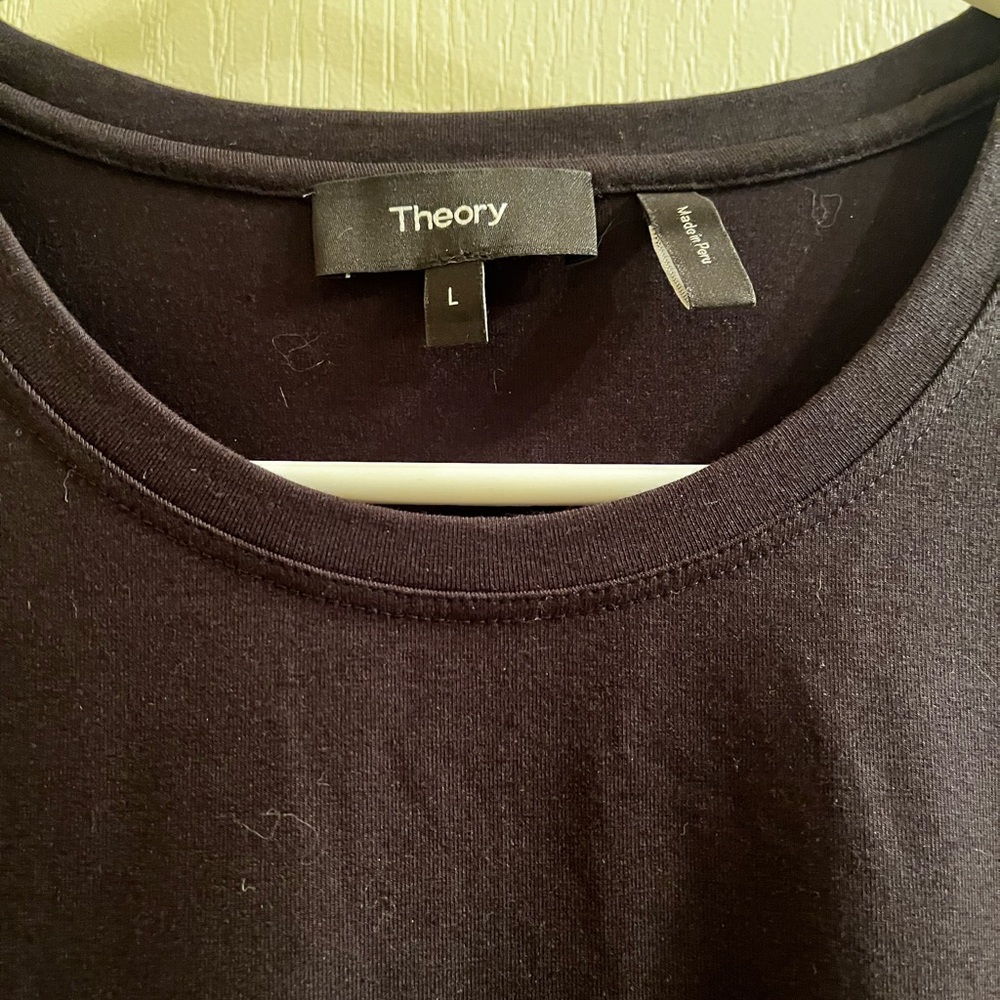 Theory Black Short Sleeve Tee Dress